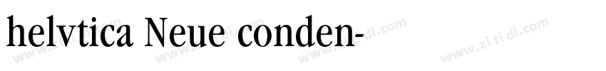 helvtica Neue conden字体转换